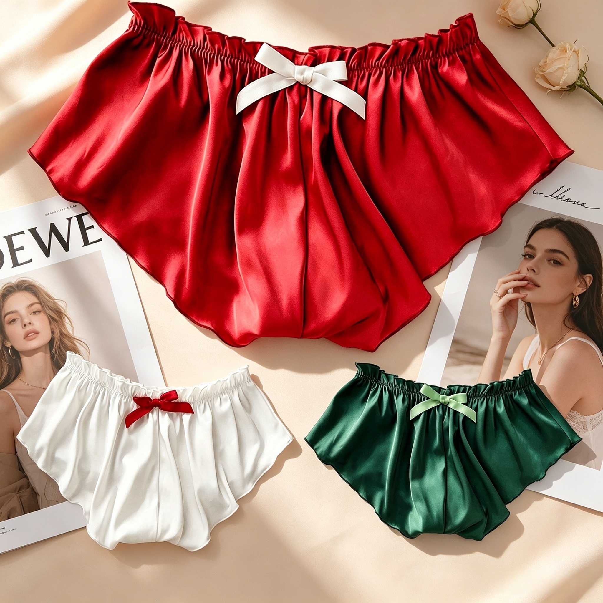 Seamless Underwear Women - Summer new women's sexy underwear satin
