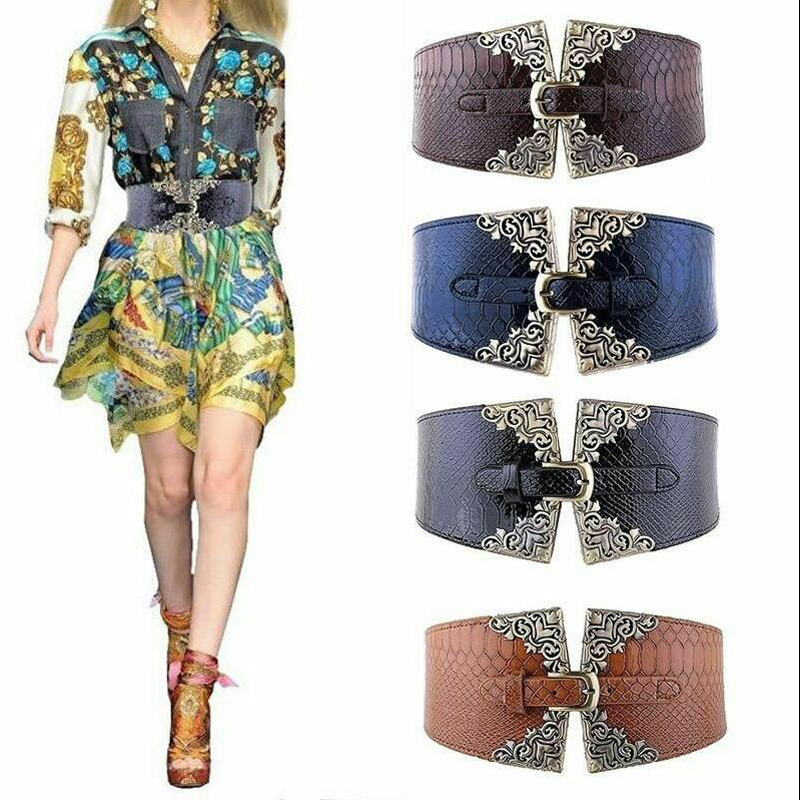 Women Elastic Buckle Wide Belt - Corset Waist Cinch avis et prix