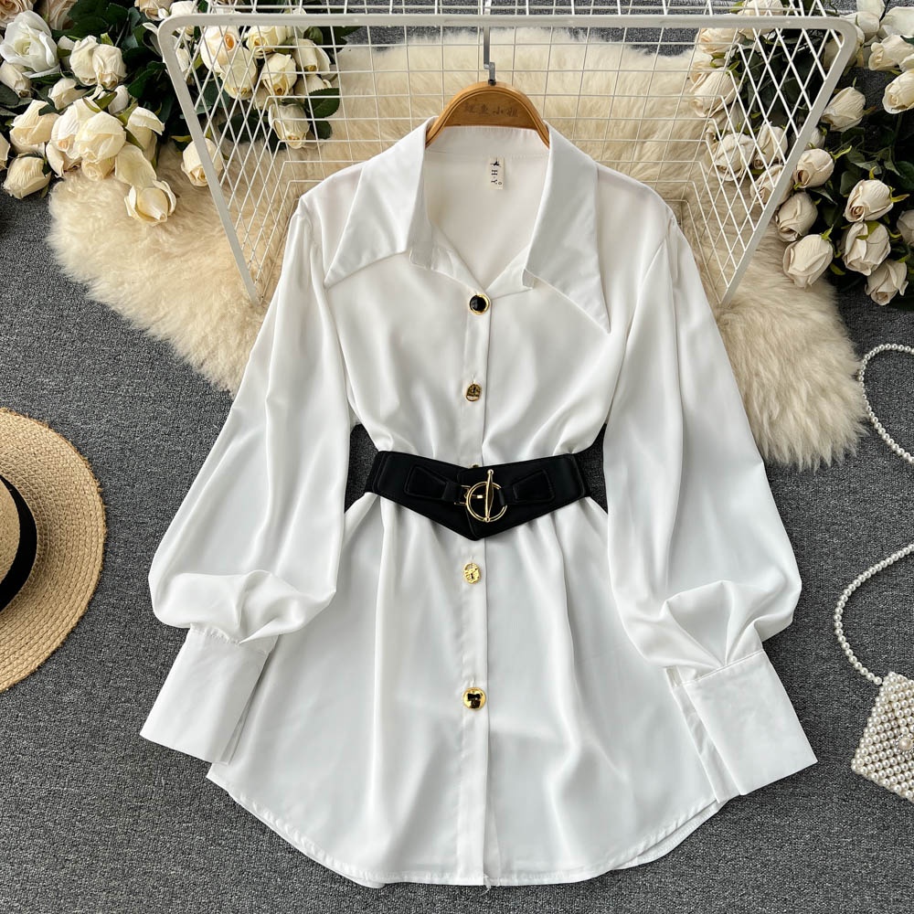 Ele Long Sve White irt Dr Wome - Corset Waist Cinch avis et prix