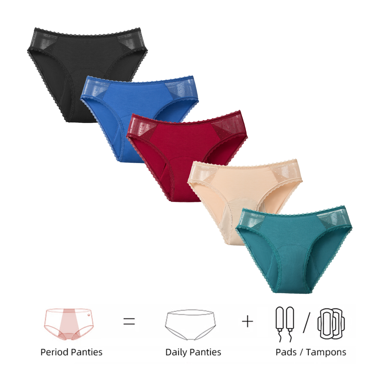 Bamboo Comfortable women's per - Period Panty Absorbent avis et prix