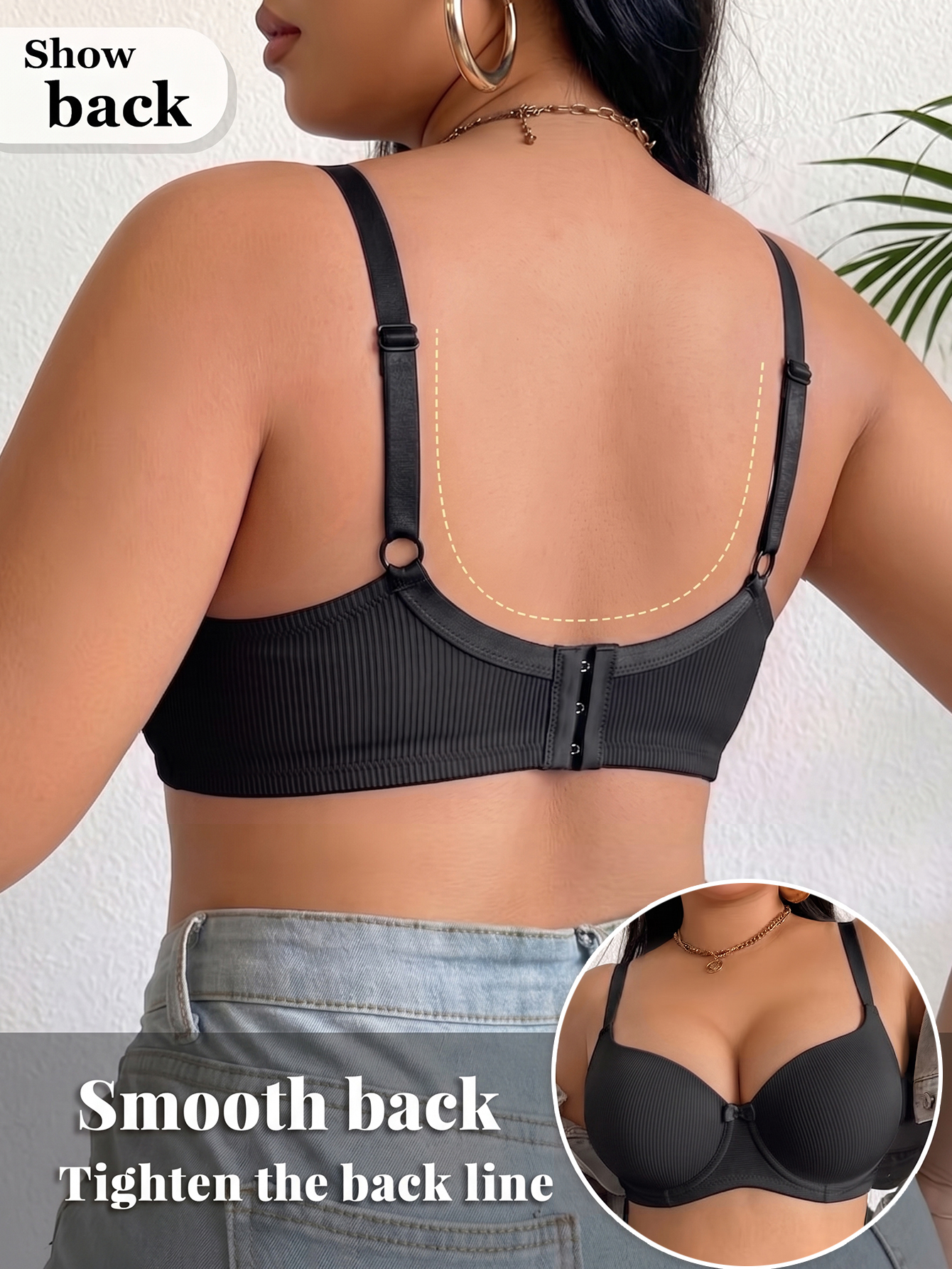 Plus Size Women Bra Thin Cup U - Push Up Bra Padded avis et prix