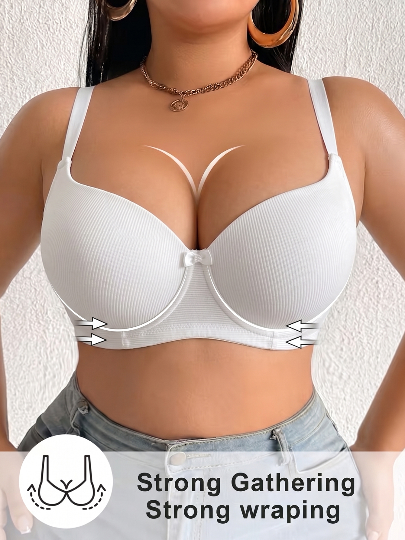 Plus Size Women Bra Thin Cup U - Push Up Bra Padded avis et prix