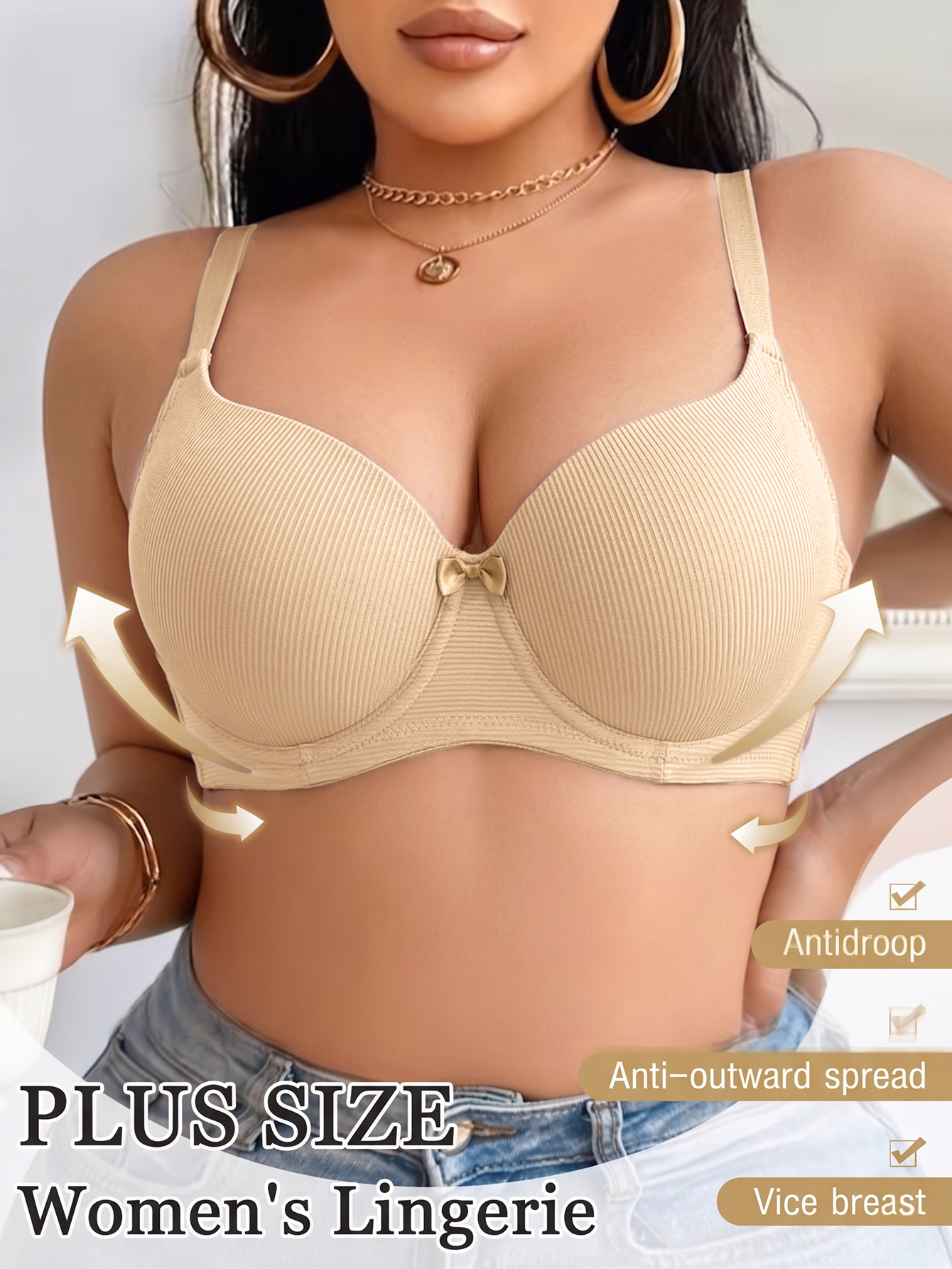 Plus Size Women Bra Thin Cup U - Push Up Bra Padded avis et prix