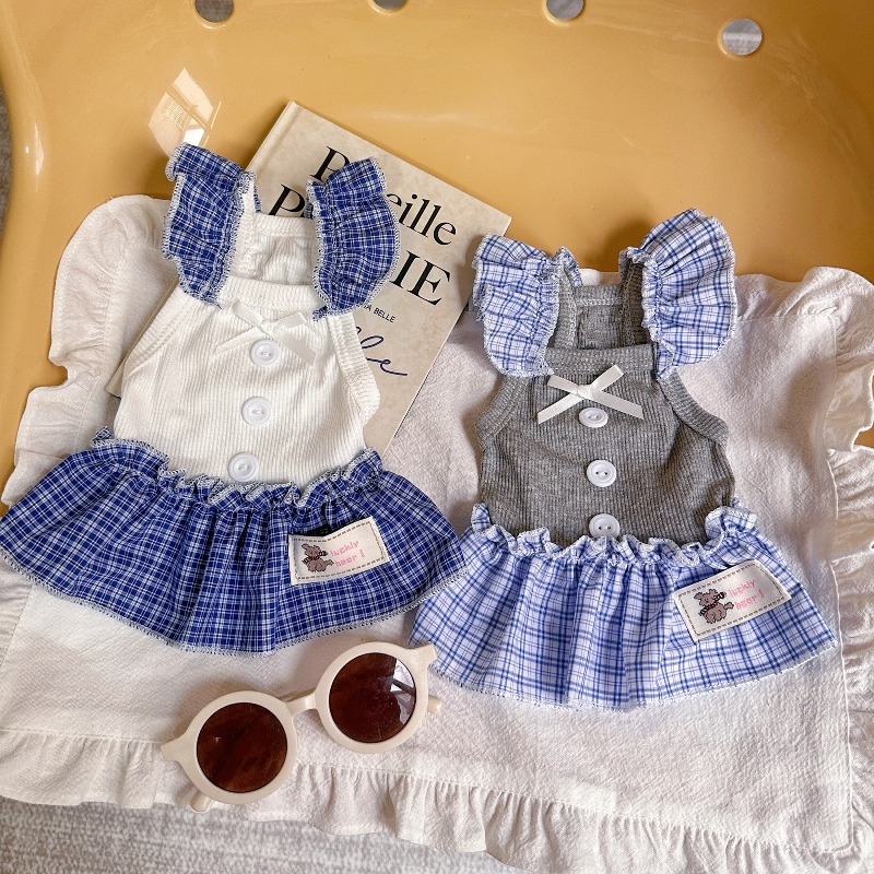 Pet Dress Summer Vest Checkere - Lace Teddy Lingerie avis et prix