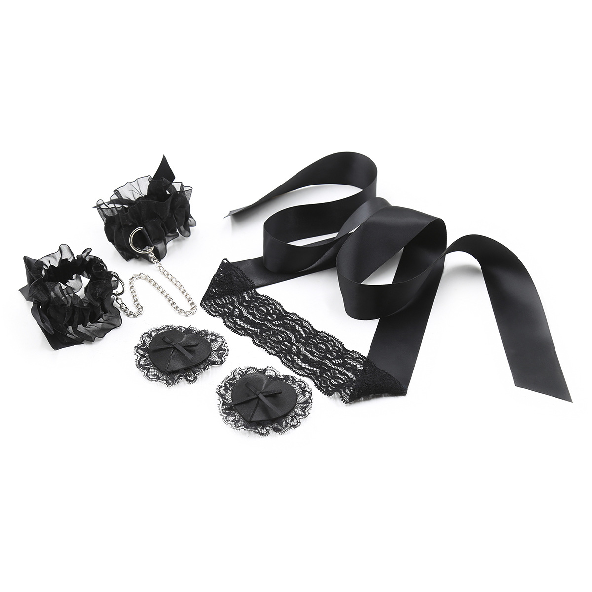 Lace Sex Toy Set Adult Handcuf - Nipple Cover Pasties avis et prix