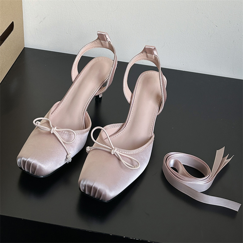 Eilyken Street Style Thin Heel - Slip Dress Satin avis et prix