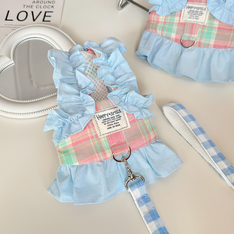 Pet Plaid Leash Vest Style Sma - Lace Teddy Lingerie avis et prix