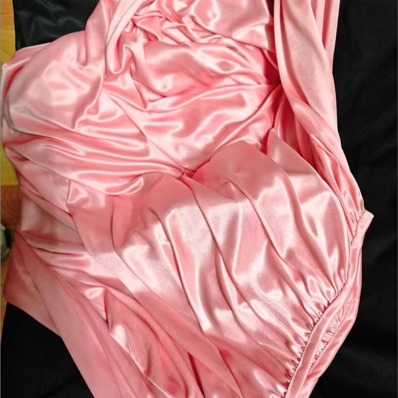 Glossy Ice Silk Night Robe Wit - Robe Silk Women avis et prix