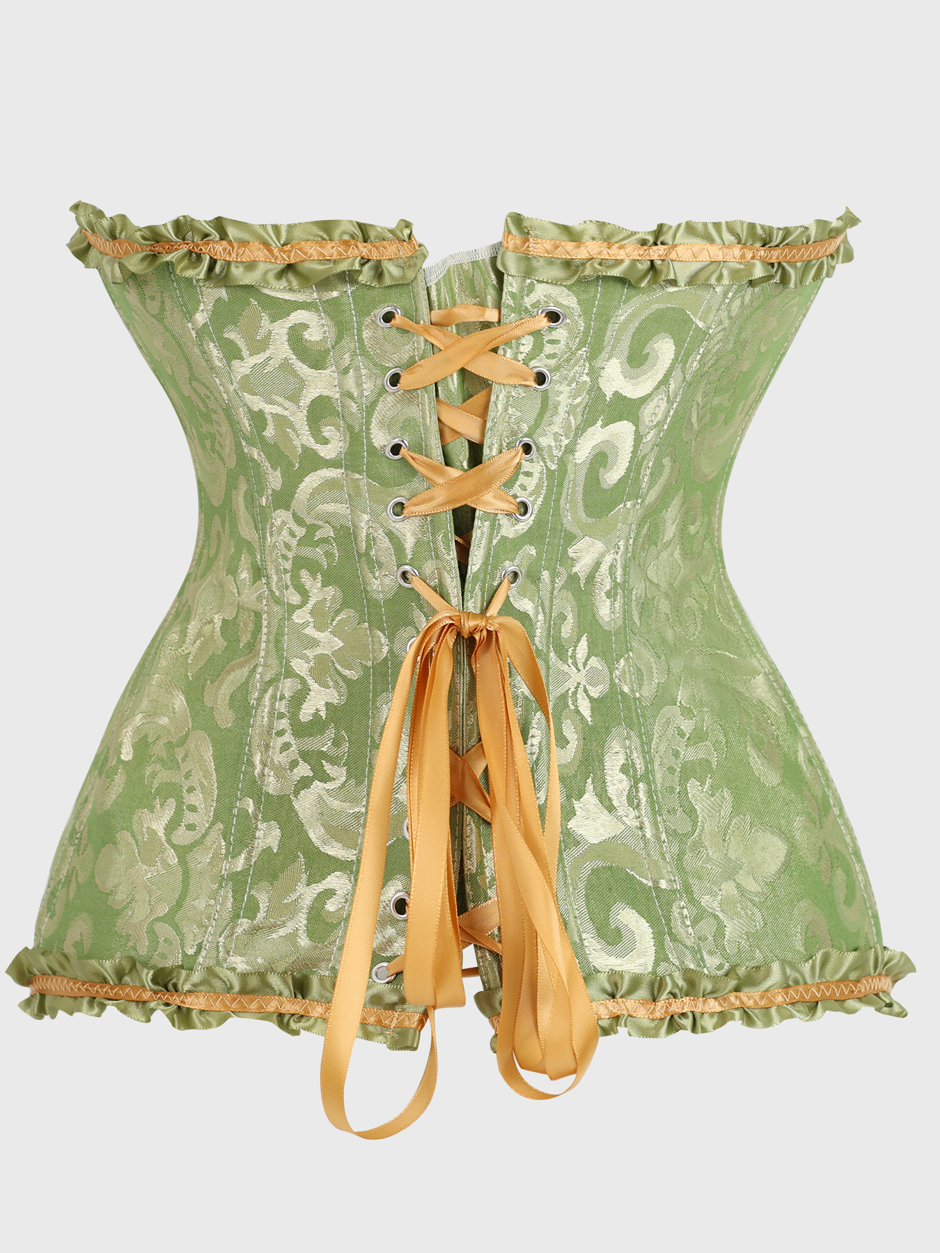 Olive Green Victorian Brocade  - Corset Waist Cinch avis et prix