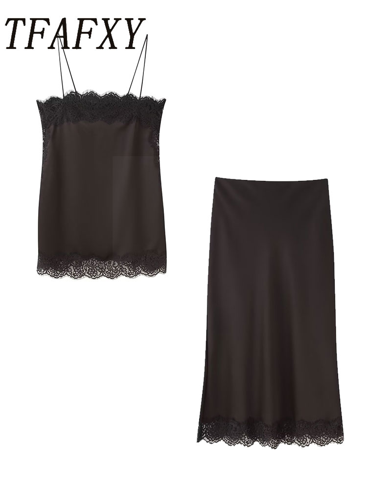 TFAFXY Vintage Casual Women Br - Cami Top Lace avis et prix