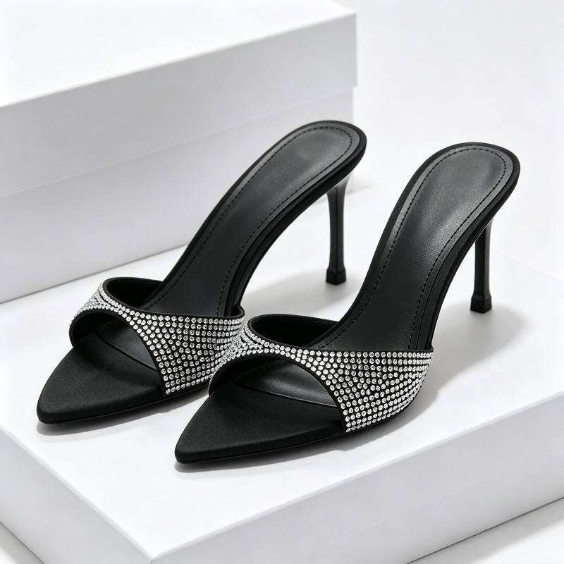 Rhinestone Designer Heels Slip - Slip Dress Satin avis et prix