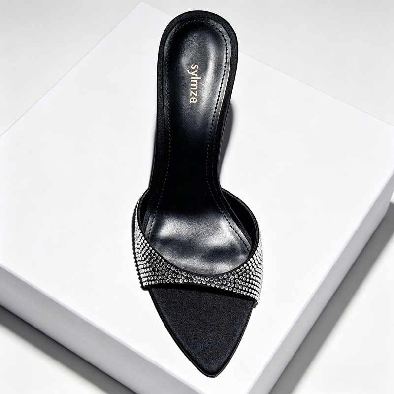 Rhinestone Designer Heels Slip - Slip Dress Satin avis et prix