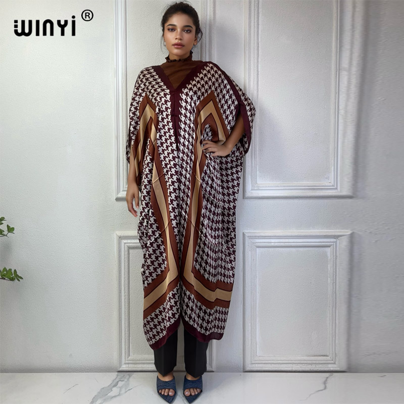 WINYI Summer african V-neck dr - Robe Silk Women avis et prix