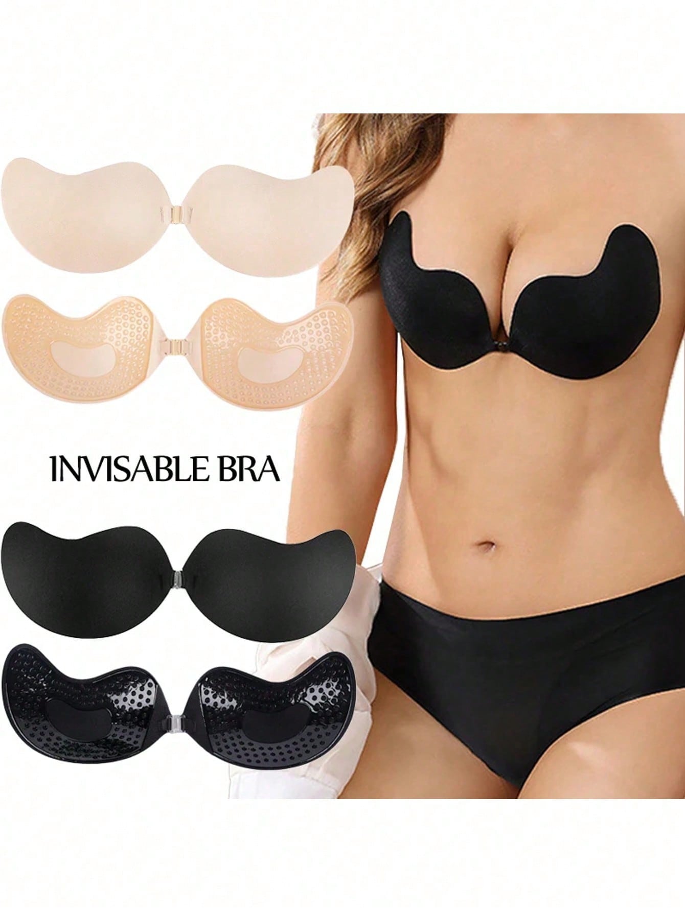 2-pack Women's Self-Adhesive I - Push Up Bra Padded avis et prix
