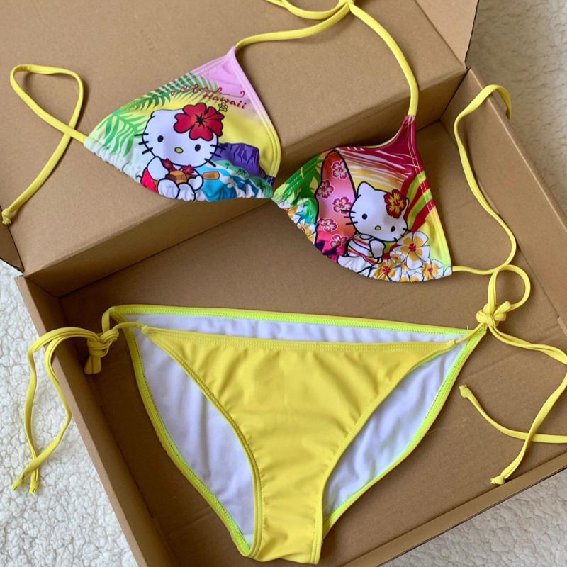 Y2K Girls Kawaii Hello Kittys  - Thong Bikini Women avis et prix