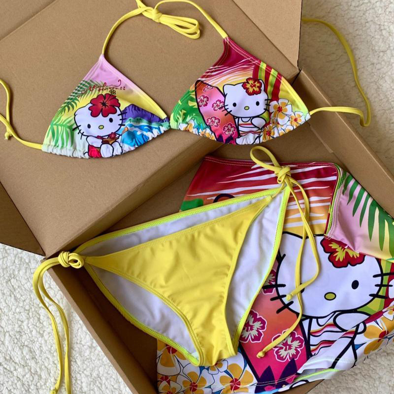 Y2K Girls Kawaii Hello Kittys  - Thong Bikini Women avis et prix