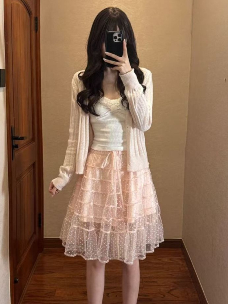 Korean Fashion Slim Fit White  - Cami Top Lace avis et prix