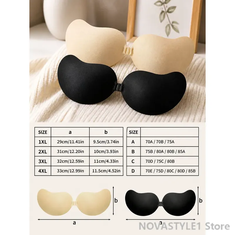 2 Pairs Breathable Invisible B - Strapless Bra Backless avis et prix